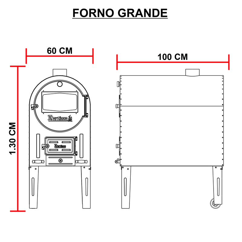 Forno Porta Aço Carbono - zorzinco