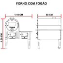 Forno Porta de Aço Carbono com Fogão - zorzinco