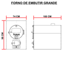 Forno de Embutir Porta de Inox - zorzinco